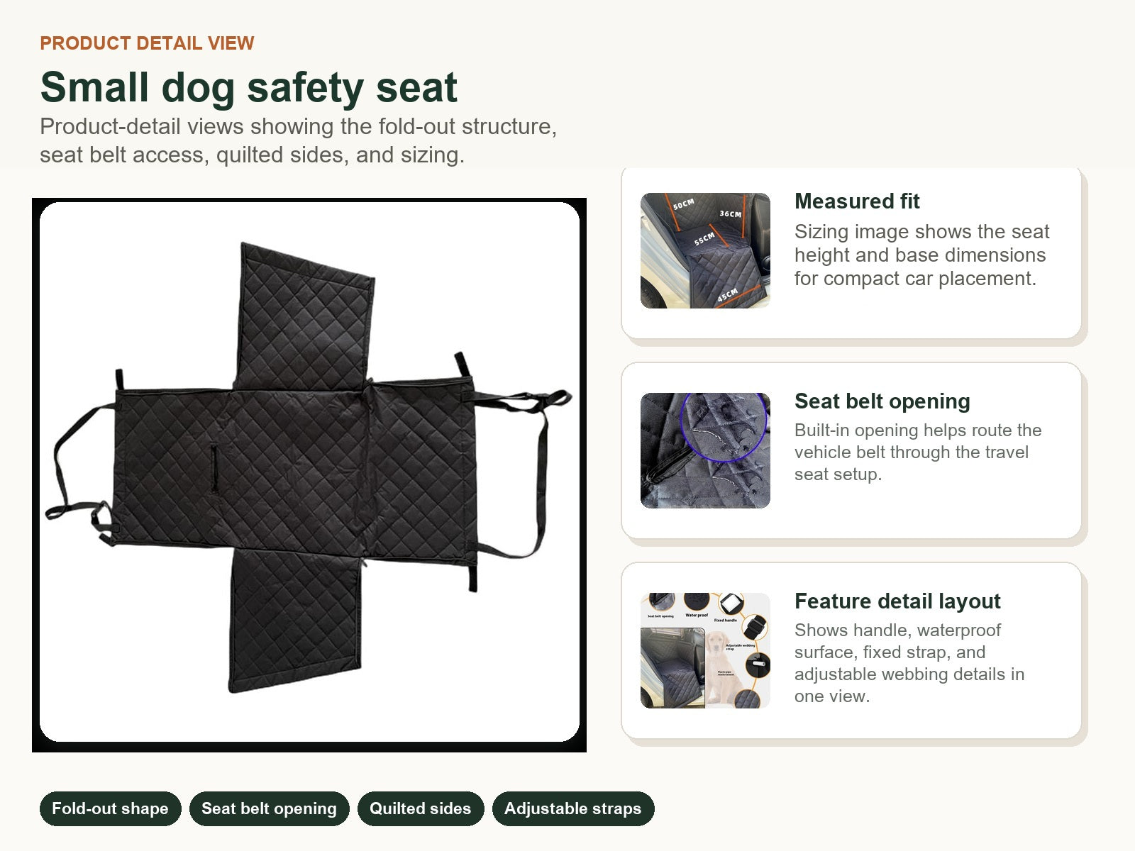 PupRide Small Dog Safety Seat